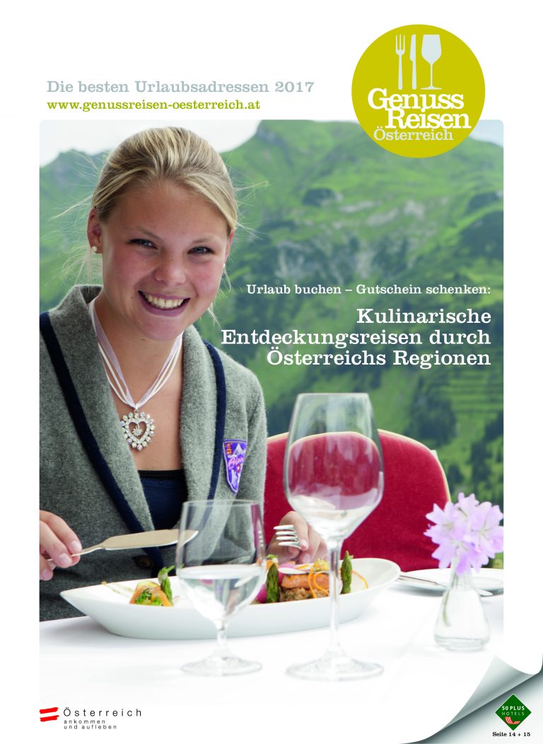 Titelseite Genuss Reisen Österreich Magazin 2017