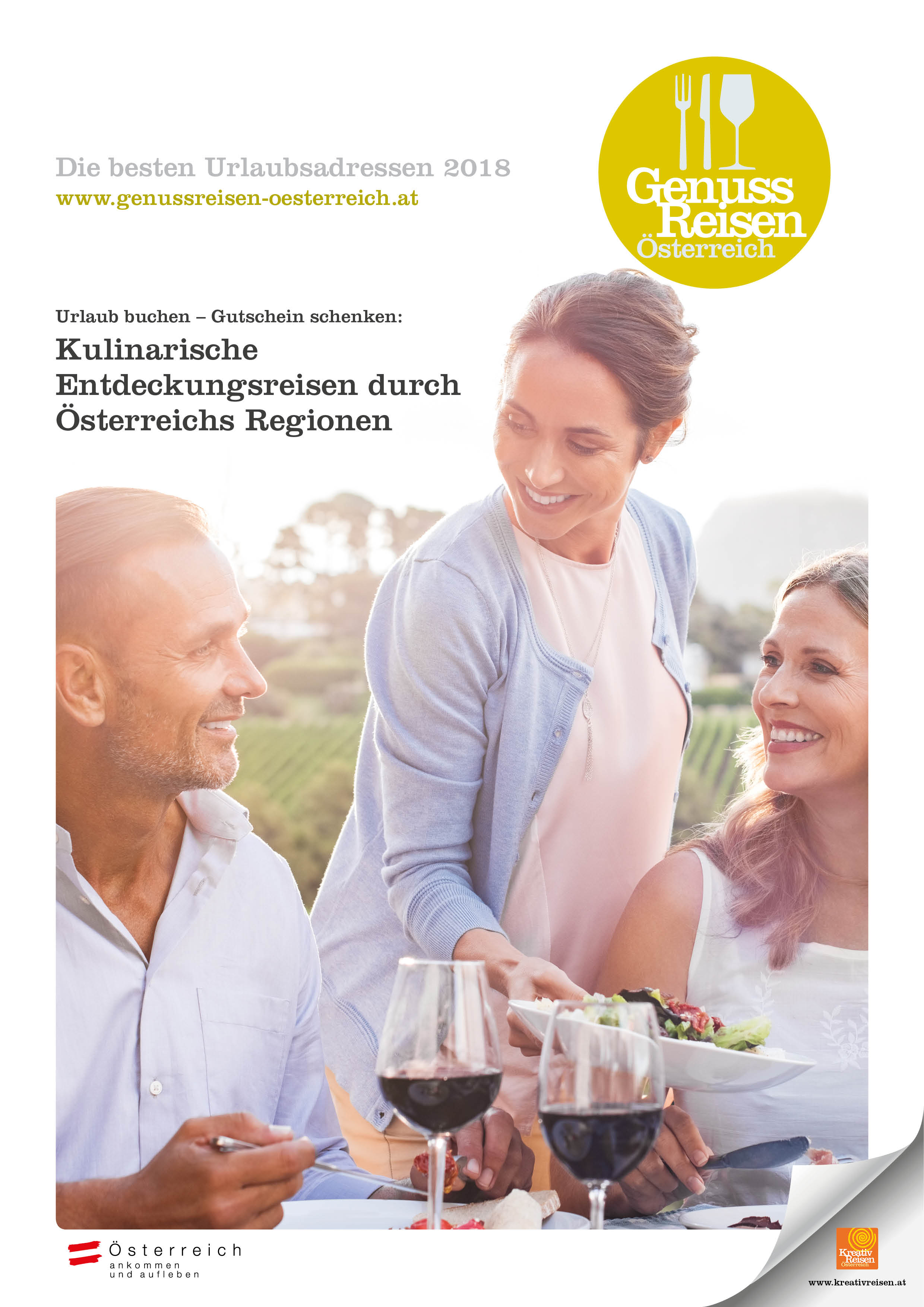 Titelseite Genuss Reisen Österreich Magazin 2018
